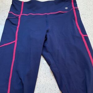 Women’s Vineyard Vines Navy Performance Leggings with Pink Accents